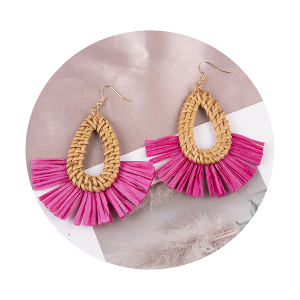 Earrings Rose Red Geometric Allmatch Holiday For Summer Product Information