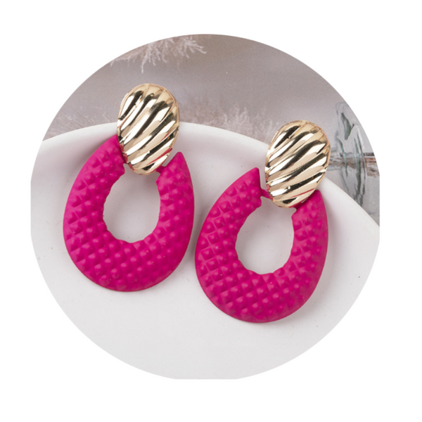 Earrings Rose Red Geometric Allmatch Holiday For Summer Product Information