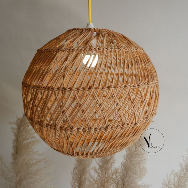 Round Rattan Pendant Light