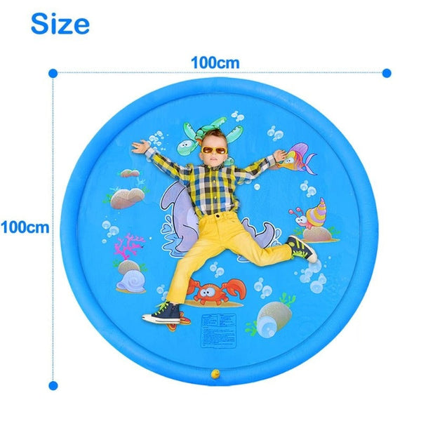 100Cm Inflatable Splash Sprinkler Play Mat Summer Water Toys