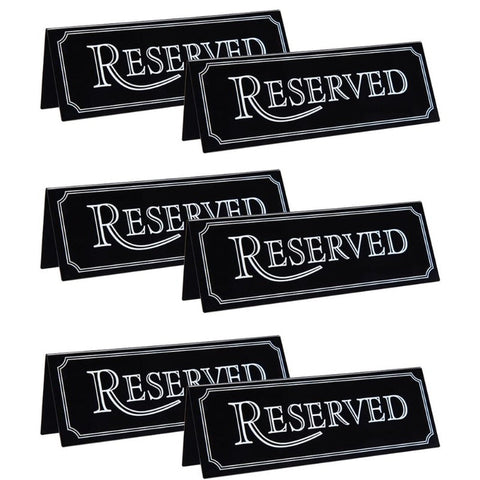 Restaurant Signs 6Pcs Acrylic Reserved Table Signs Restaurant Wedding Party