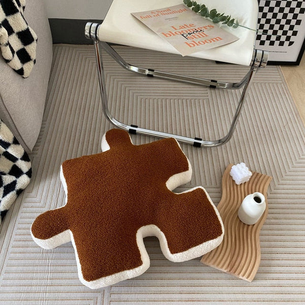 Colourful Jigsaw Puzzle Piece Novelty Soft Cushions Home Decor