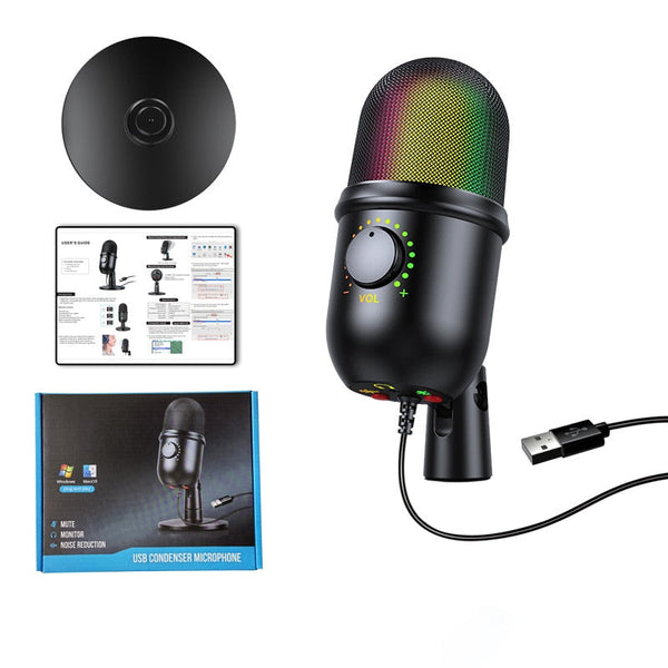 Podcast Youtube Recording Streaming Condenser Desktop Microphone