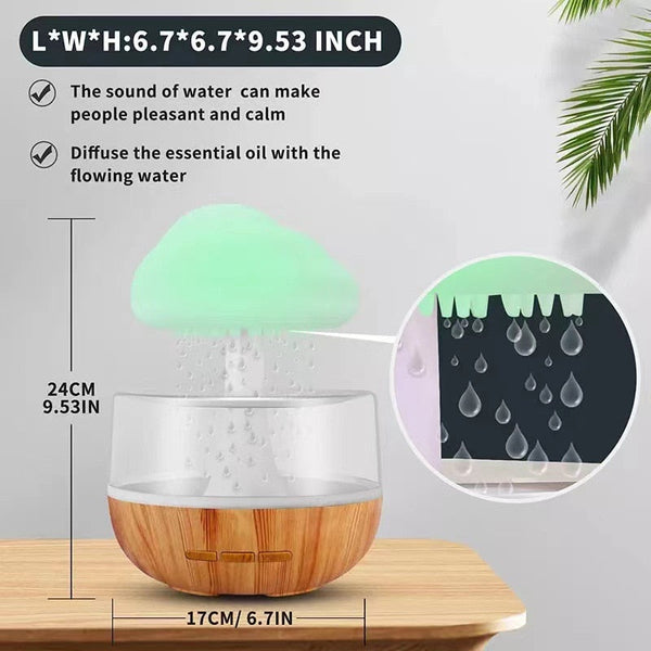 280Ml Rain Cloud Humidifier Relaxing Aromatherapy Led Usb Diffuser