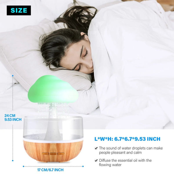 280Ml Rain Cloud Humidifier Relaxing Aromatherapy Led Usb Diffuser