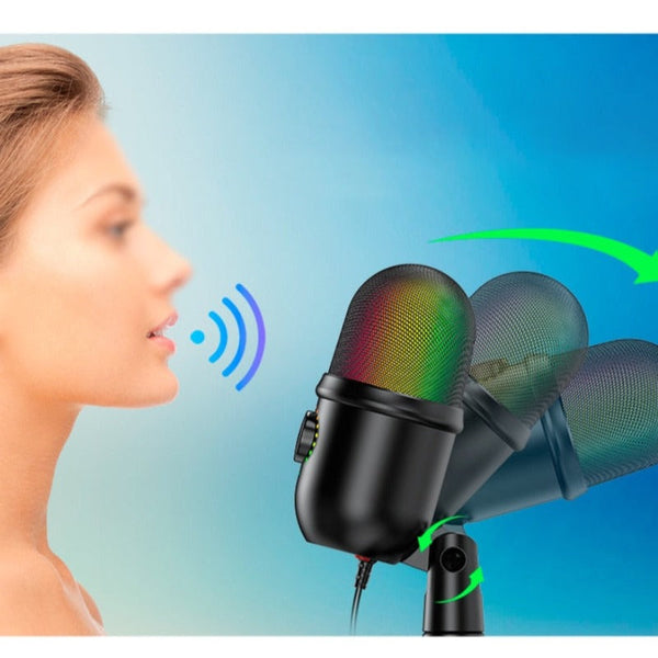 Podcast Youtube Recording Streaming Condenser Desktop Microphone