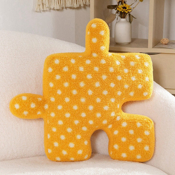 Cushions & Decorative Pillows Colourful Jigsaw Puzzle Piece Novelty Soft Cushions Home Decor Product Information