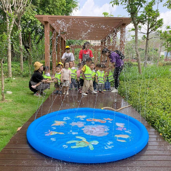 100Cm Inflatable Splash Sprinkler Play Mat Summer Water Toys