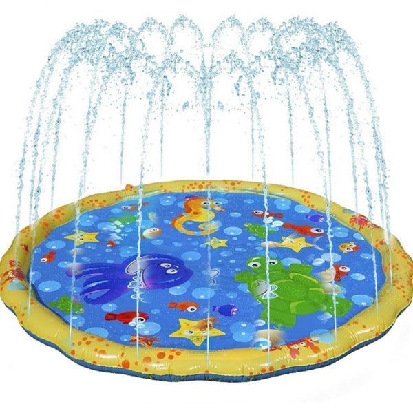 100Cm Inflatable Splash Sprinkler Play Mat Summer Water Toys