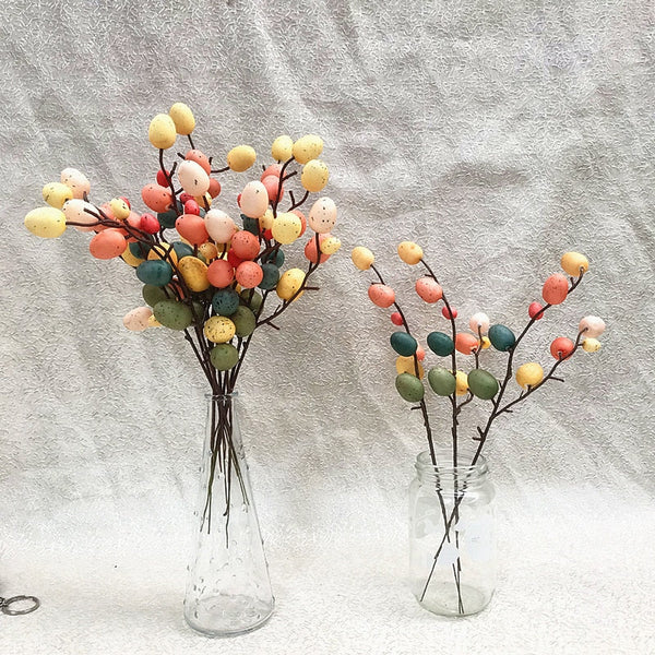 8Pcs Easter Egg Branch Ornaments Home Decor