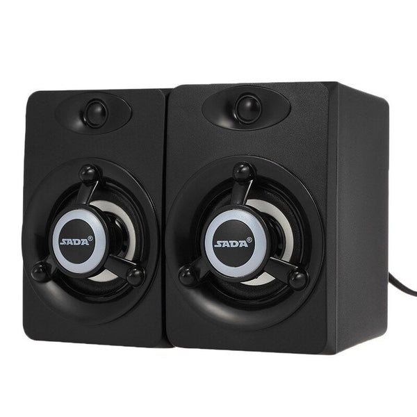 Computer Speakers Sada V 118 Usb Wired Speaker Led Computer Bass Stereo Music Player Subwoofer Sound Box For Desktop Laptop Notebook Tablet Pc Smart P