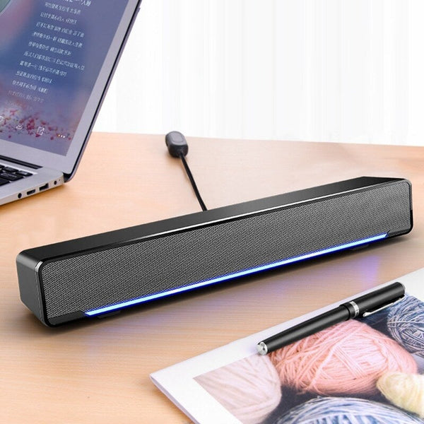 Computer Speakers Sada V 196 Usb Wired Computer Speaker Bar Stereo Subwoofer Powerful Music Player Bass Surround Sound Box 3.5Mm Audio Input For Pc La