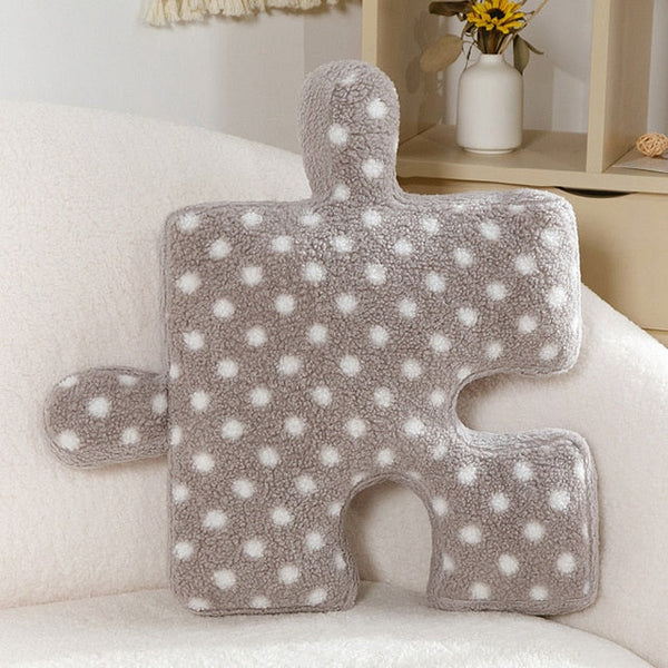 Colourful Jigsaw Puzzle Piece Novelty Soft Cushions Home Decor
