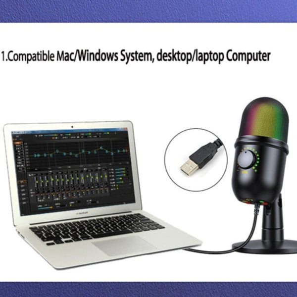 Microphones Podcast Youtube Recording Streaming Condenser Desktop Microphone