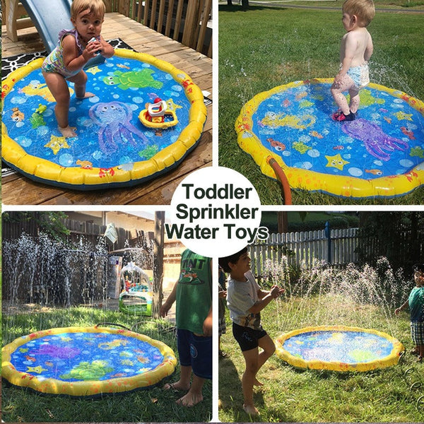 100Cm Inflatable Splash Sprinkler Play Mat Summer Water Toys