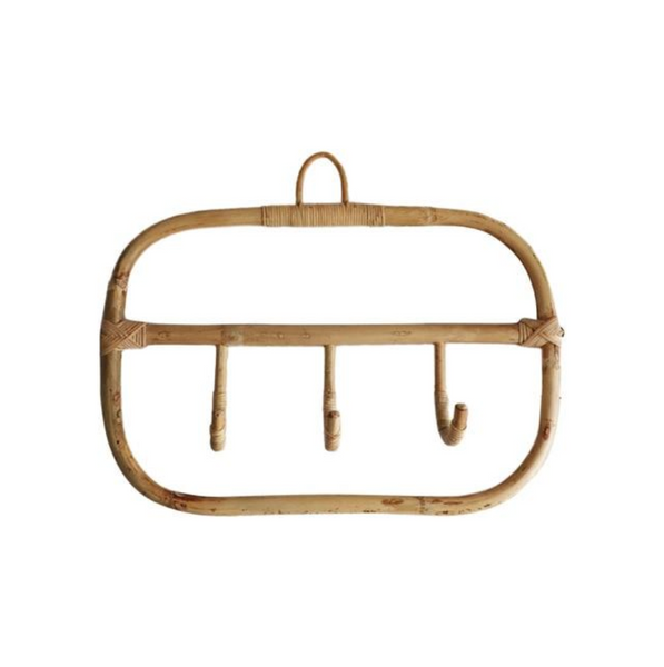 Wall Hooks & Hangers Rattan Wall Hooks Home Storage Organisation