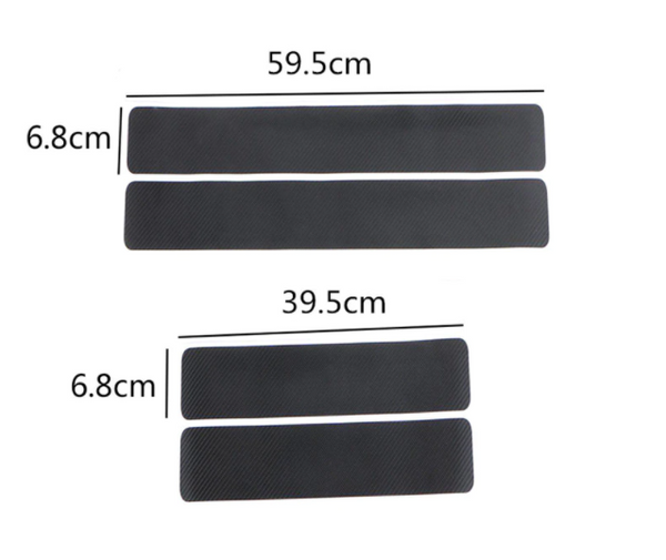 Mouldings, Trim 4Pcs Car Floor Mats Anti Scratch Carbon Fibre Vehicle Stickers