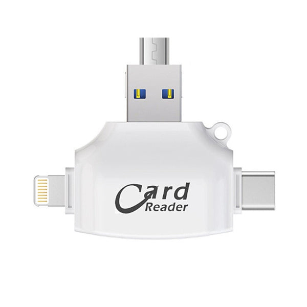 Sd / Micro Card Reader For Iphone Ipad Android Mac Computer Camera Portable Memory 4 In 1 Adapter Trail Viewer