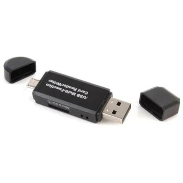 Sd / Micro Card Reader Usb Adapter For Sdxc Sdhc Black