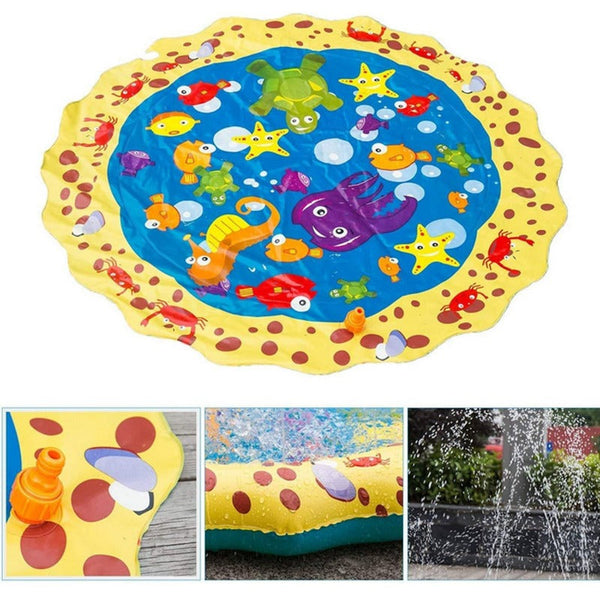 100Cm Inflatable Splash Sprinkler Play Mat Summer Water Toys