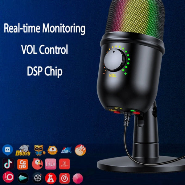 Podcast Youtube Recording Streaming Condenser Desktop Microphone