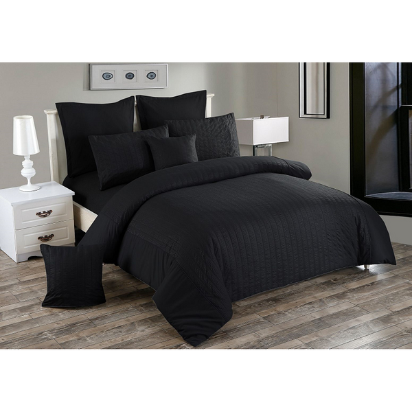 Seersucker Queen Size Duvet Quilt Cover Set