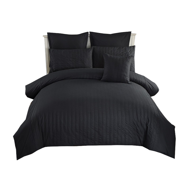 Seersucker Double Size Duvet Quilt Cover Set