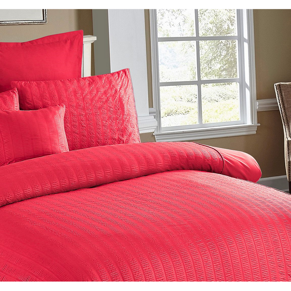 Seersucker Double Size Duvet Quilt Cover Set