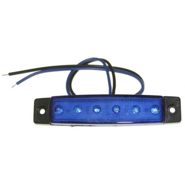 Light Bulbs 6 Led Waterproof Vehicle Side Marker Light 24V Blue