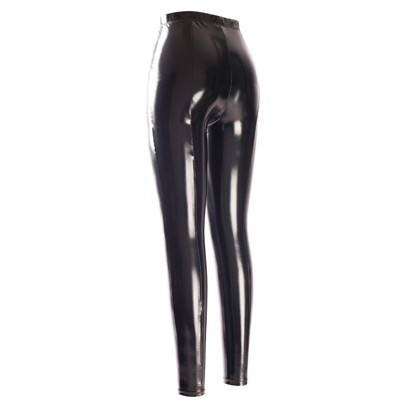 Sexy Shiny Wet Look Faux Leather Tight Pants Women