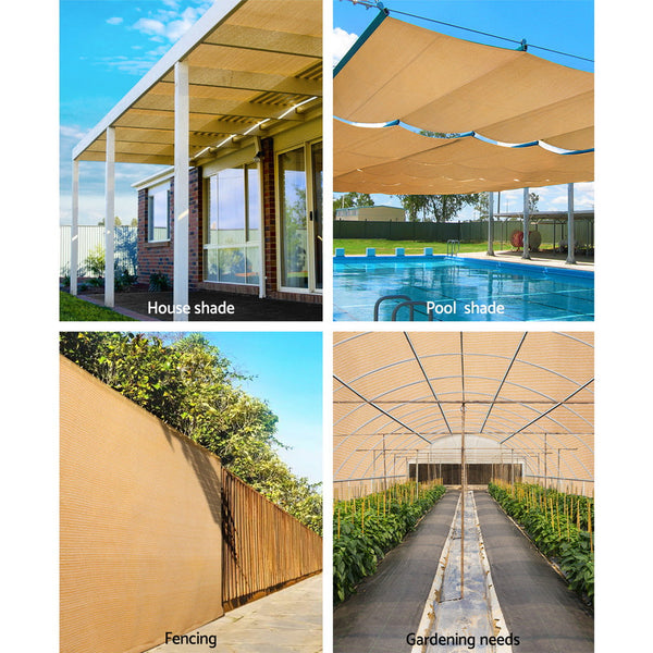 Shade Sails Instahut 1.83 X 20M Shade Sail Cloth Beige