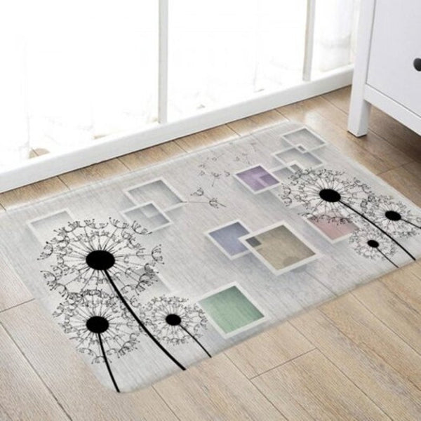 Door Mats & Floor Mats Cartoon Fashion Floral Print Carpet Durable Polyester Non Slip Mat Multi A W16 X L24 Inch