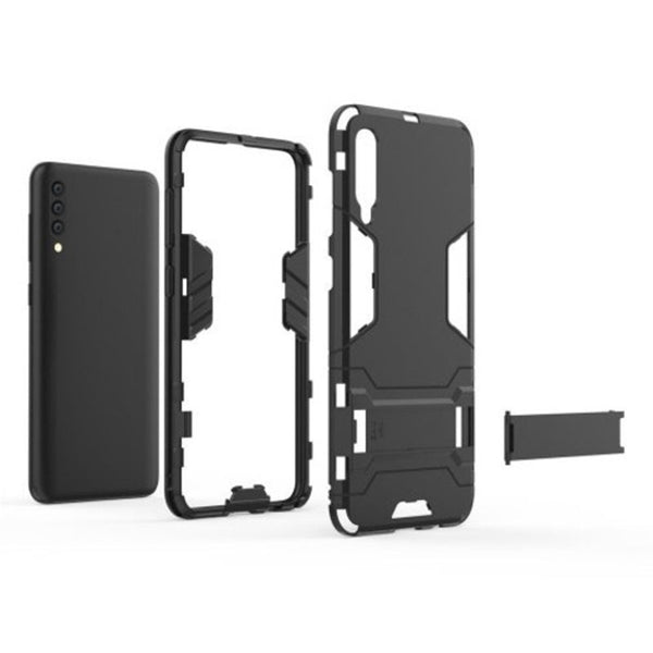 Cases, Covers & Skins Shockproof Solid Hard With Stand Back Cover Case For Samsung Galaxy A50 Black