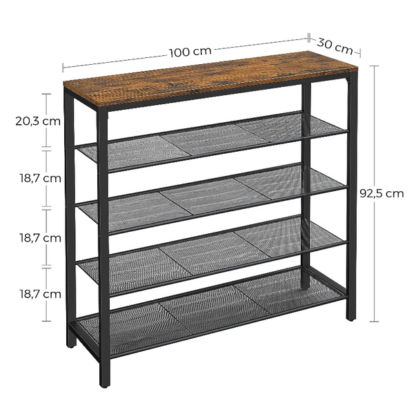 Shoe Organisers Shoe Rack Storage Organiser 4 Shelves