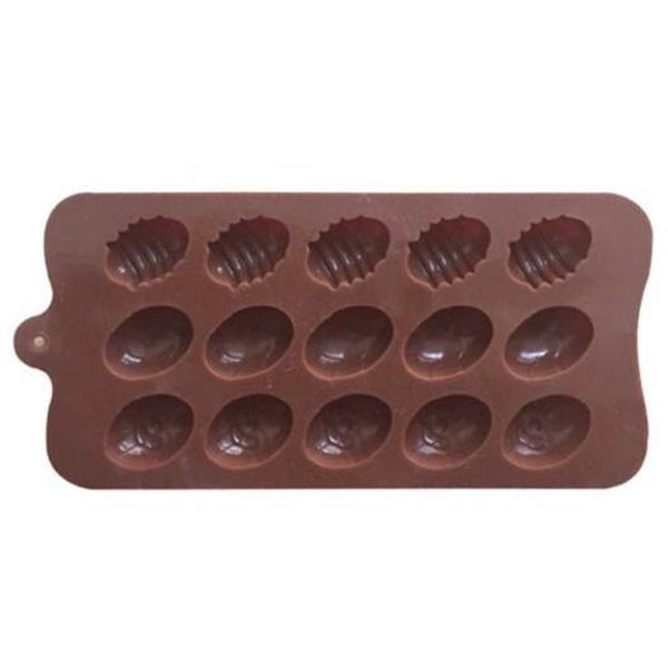Silicone Easter Egg Shaped Chocolate Mould Brown