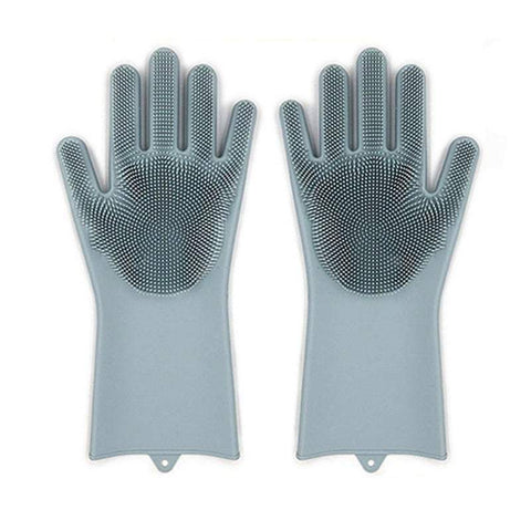 Rubber Gloves Magic Silicone Dishwashing Cleaning Household Brush Reusable Scrubber