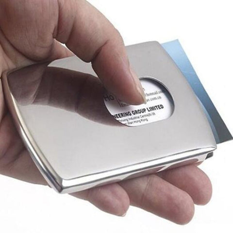 Wallets Simple Stainless Steel Card Case Silver