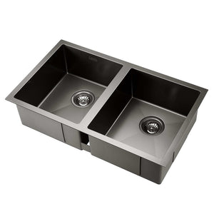 Kitchen Sinks Cefito 77Cm X 45Cm Stainless Steel Kitchen Sink Under/Top/Flush Mount Black