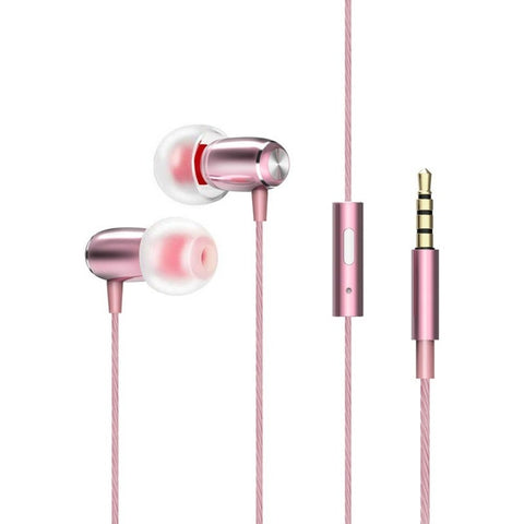 Pink Sleep Headphones In Ear Soft Silicone Earbuds 3.5Mm Wired Earphones Noise Cancelling Headset Line Control With Mic For Ios Android Smart Phones