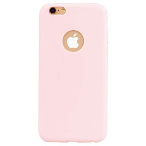 Slim Tpu Candy Color Mobile Phone Case For Iphone 6 / 6S Pink