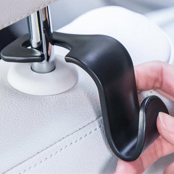 Small Car Receive Bag Hook Creative Multi Function Automotive Accessories 2Pcs Black