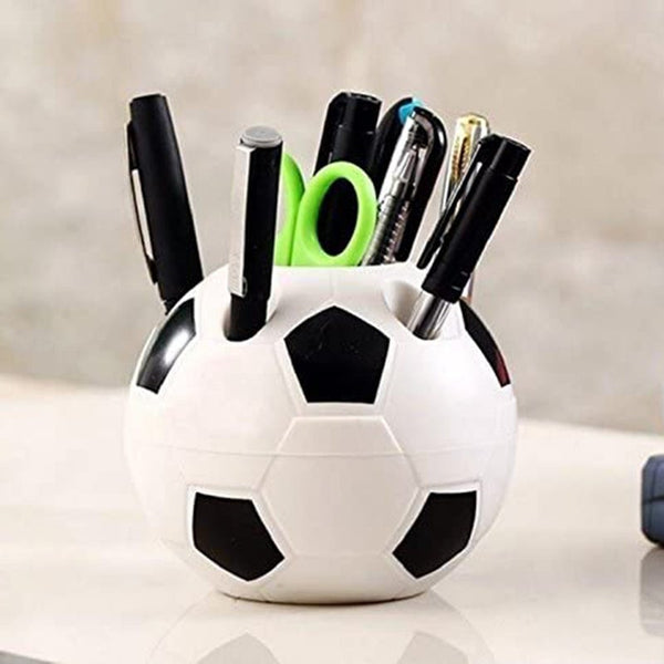 Tumblers & Toothbrush Holders Soccer Ball Shaped Pencil Holder Football For Makeup Brush Pens Rulers Home Storage Rack