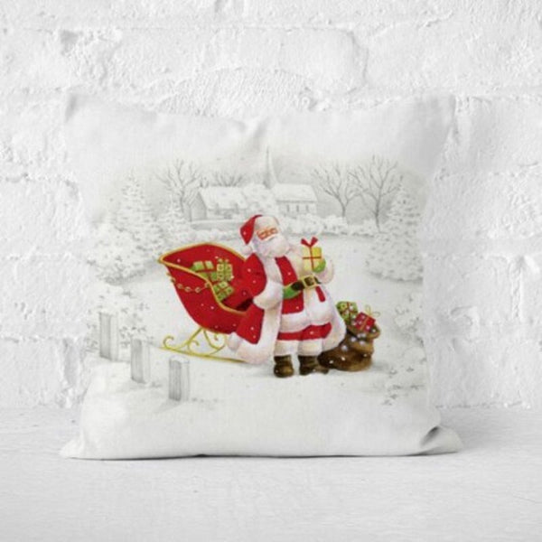 Seasonal Decorations Christmas Pillowcase Home Linen Waterproof Sofa Cushion Cover