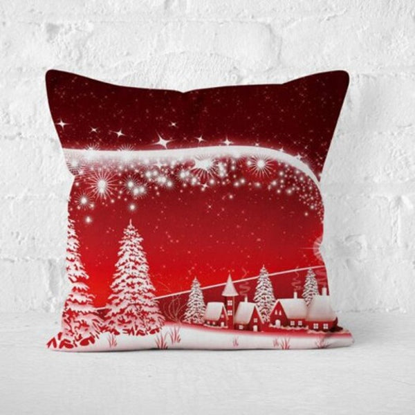 Seasonal Decorations Christmas Pillowcase Home Linen Waterproof Sofa Cushion Cover