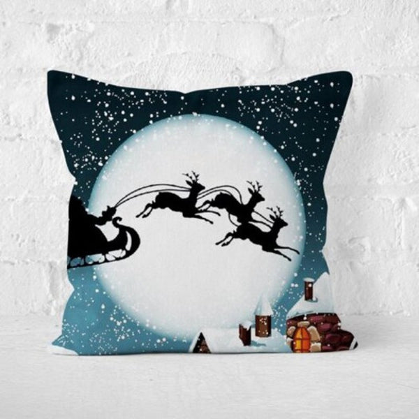 Seasonal Decorations Christmas Pillowcase Home Linen Waterproof Sofa Cushion Cover