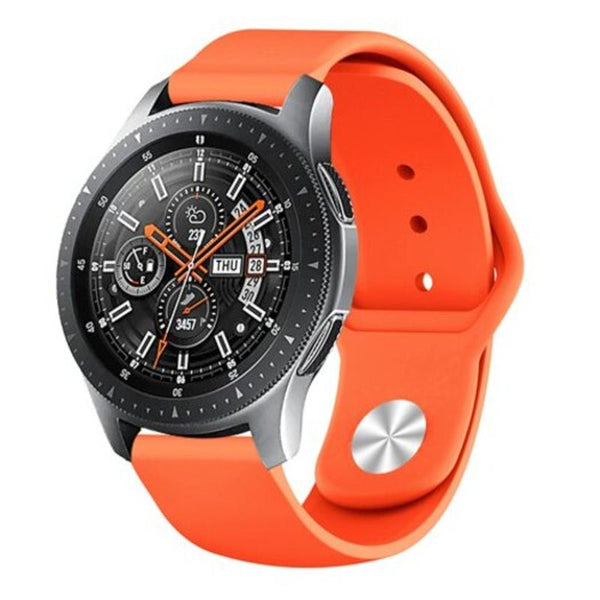 Watch Bands Soft Silicone Wrist Strap Watch Band For Samsung Galaxy 46Mm Sm R800 Orange