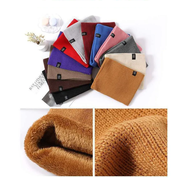 Scarves & Wraps Solid Colour Neck Warmer Windproof Scarf Plush Winter Ring