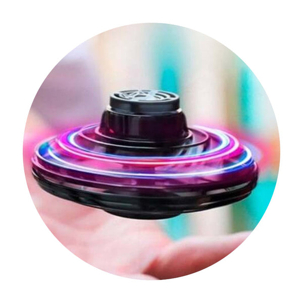 Other Outdoor Toys Flynova Gyro Aircraft Toy Handheld Mini Flying Rotator Drone Ufo Led Finger Rotary Kids Gift Wine Red