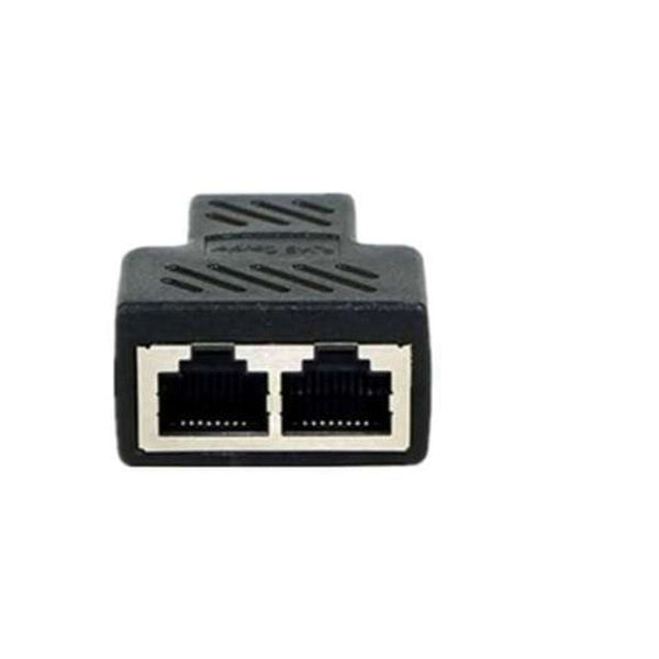 Ethernet Cables (RJ 45/8P8C) Splitter Connector Ethernet Cable Socket Adapter Black