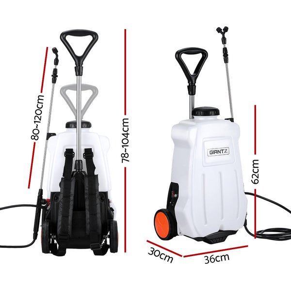 Weed Sprayers Giantz Weed Sprayer Electric 20L Backpack Trolley